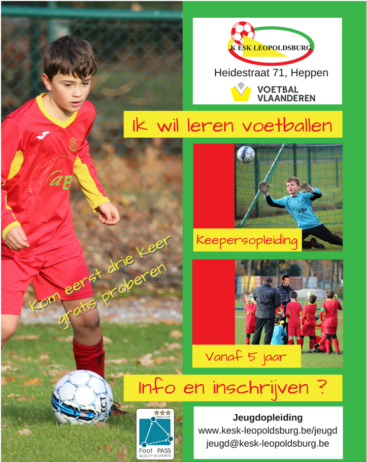 Poster 'Ik wil leren voetballen'