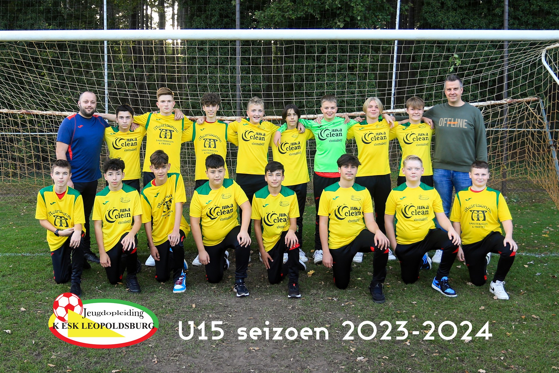U15 ploegfoto jeugdopleiding voetbalclub K.ESK Leopoldsburg