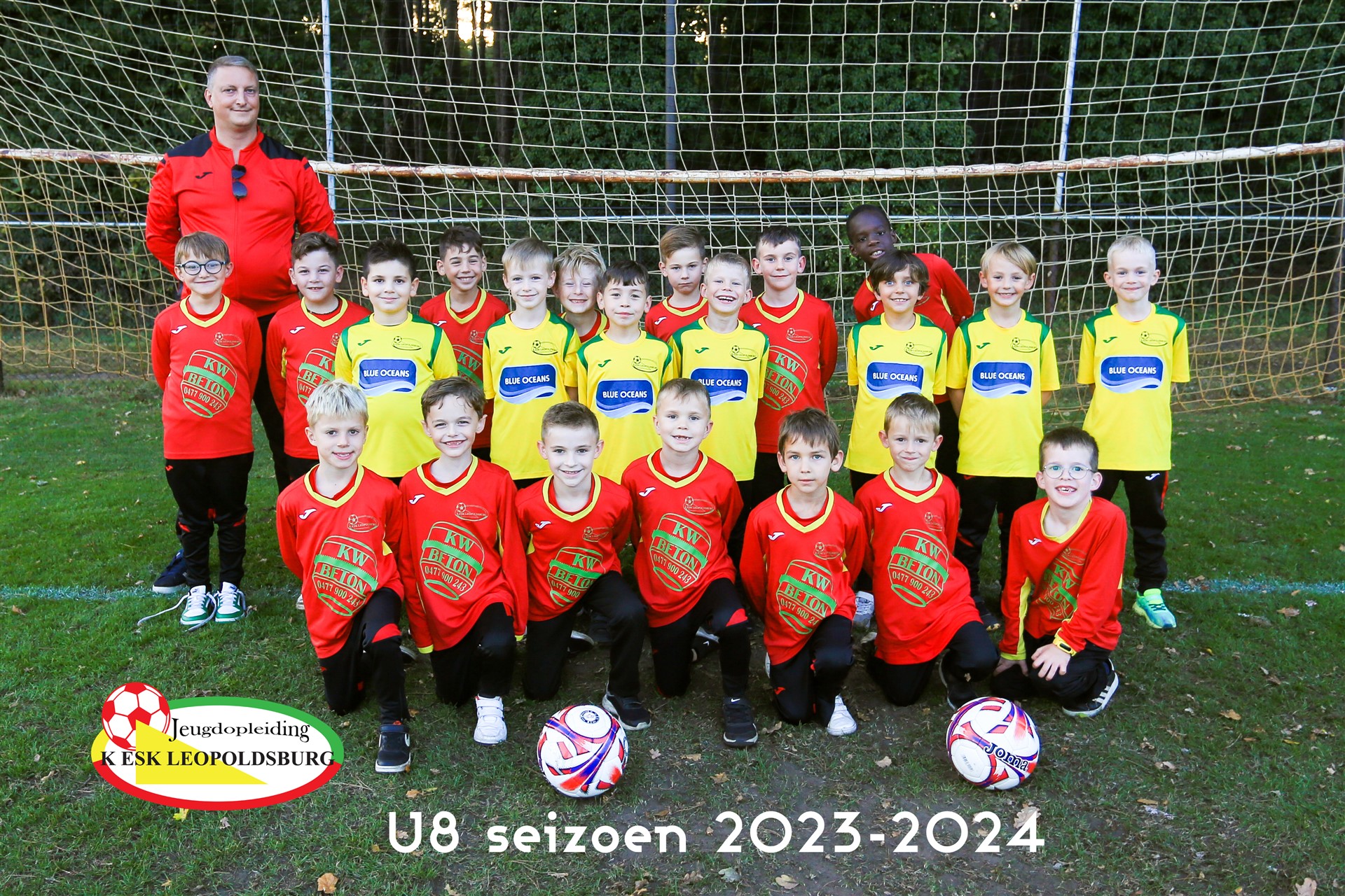 U8 ploegfoto jeugdopleiding voetbalclub K.ESK Leopoldsburg