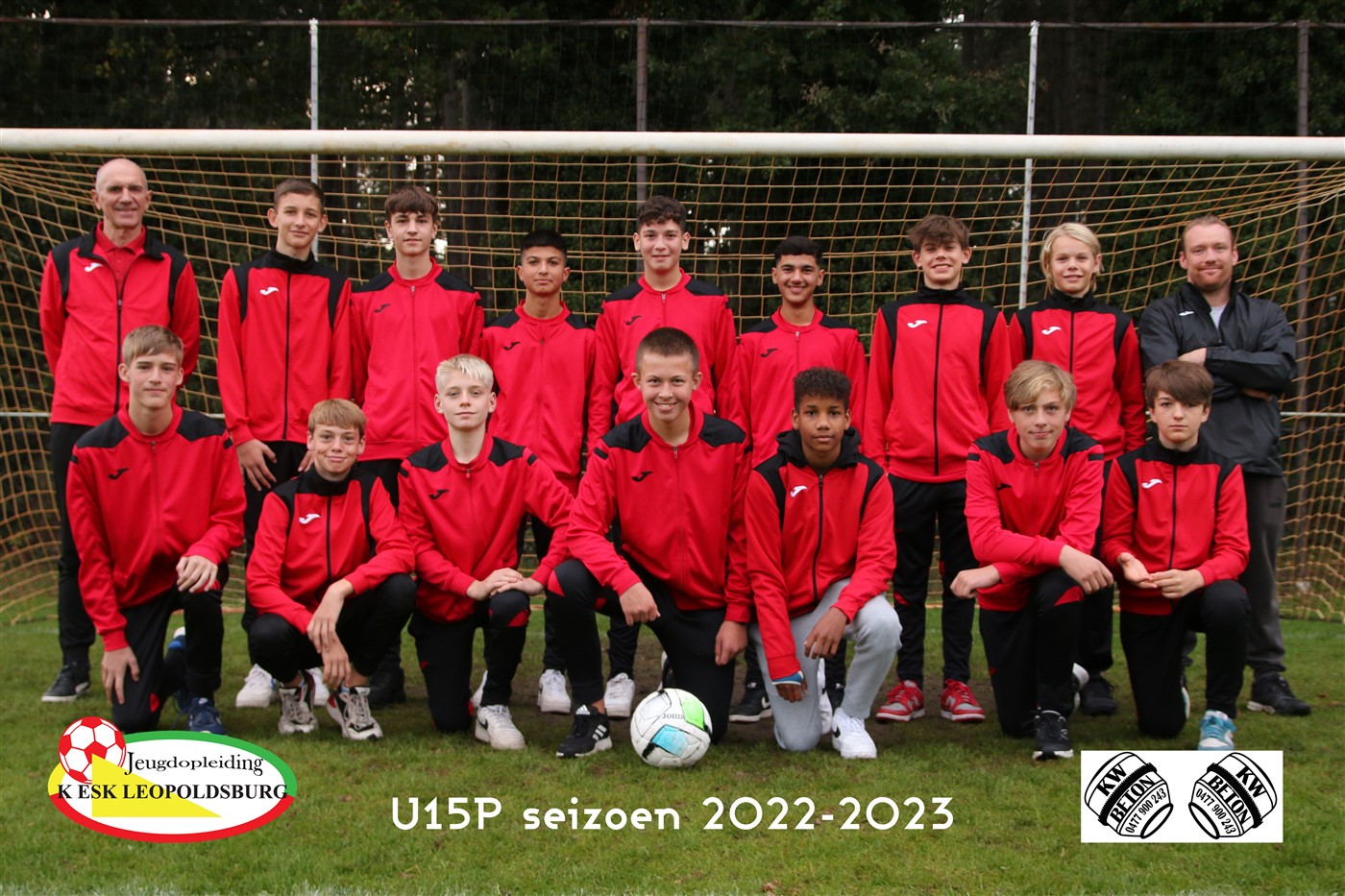U15P ploegfoto jeugdopleiding voetbalclub K.ESK Leopoldsburg