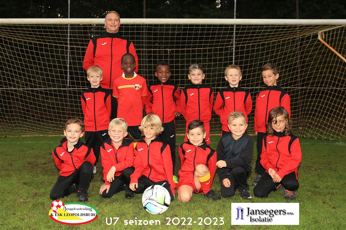 U7 ploegfoto jeugdopleiding voetbalclub K.ESK Leopoldsburg